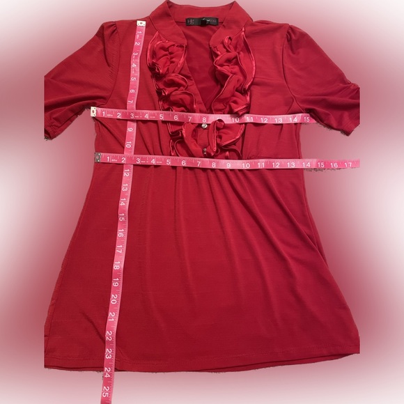 HeartSoul Ruffle Front Blouse - Picture 6 of 7